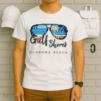 Gulf Shores Alabama Palm Tree Sunglasses Souvenir T-Shirt thumb 6