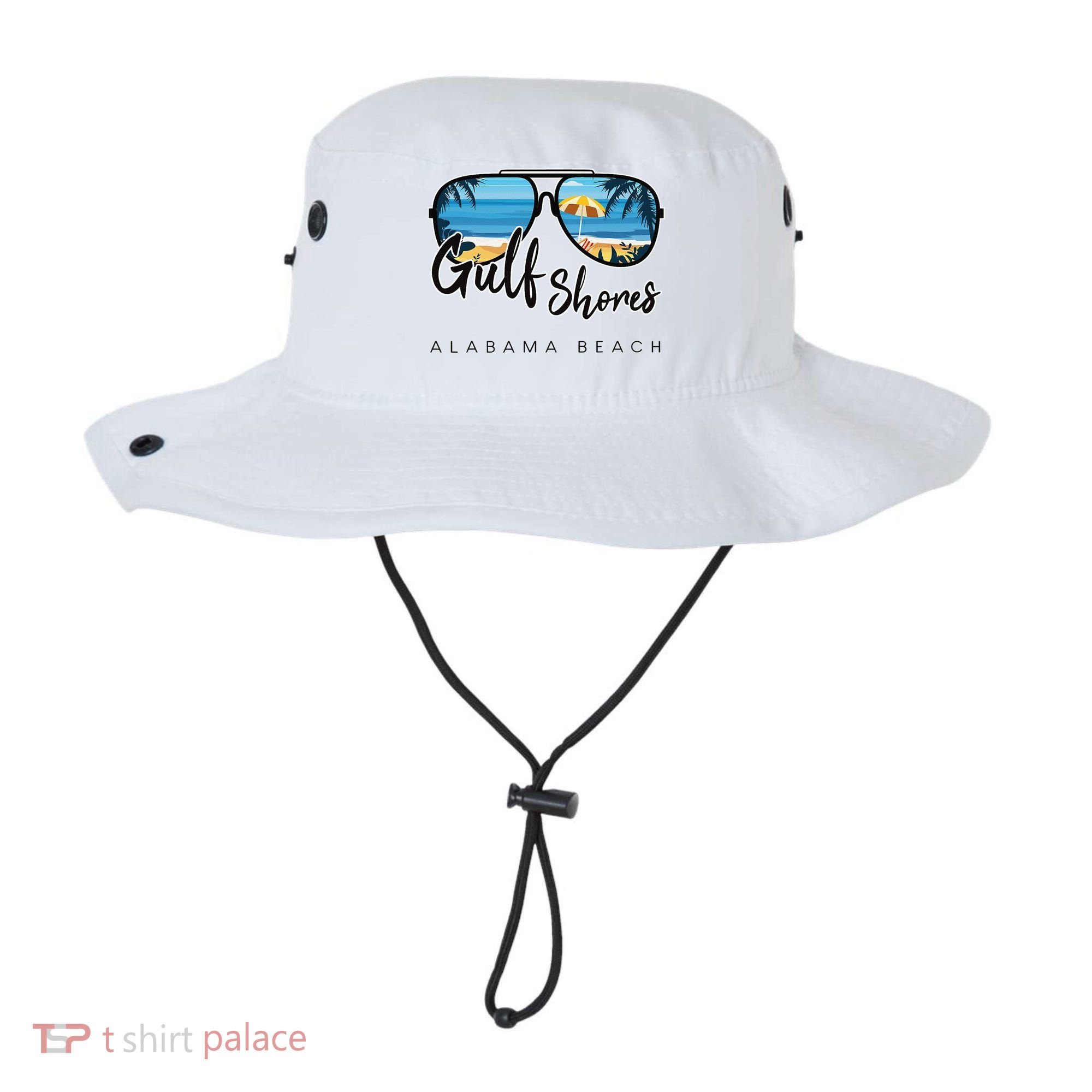 Gulf Shores Alabama Palm Tree Sunglasses Souvenir Bucket Hat