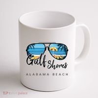 Gulf Shores Alabama Palm Tree Sunglasses Souvenir Coffee Mug thumb 1
