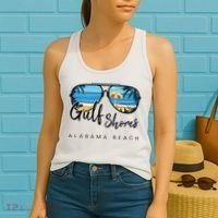 Gulf Shores Alabama Palm Tree Sunglasses Souvenir Women's Tank Top thumb 2