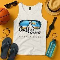Gulf Shores Alabama Palm Tree Sunglasses Souvenir Tank Top thumb 4