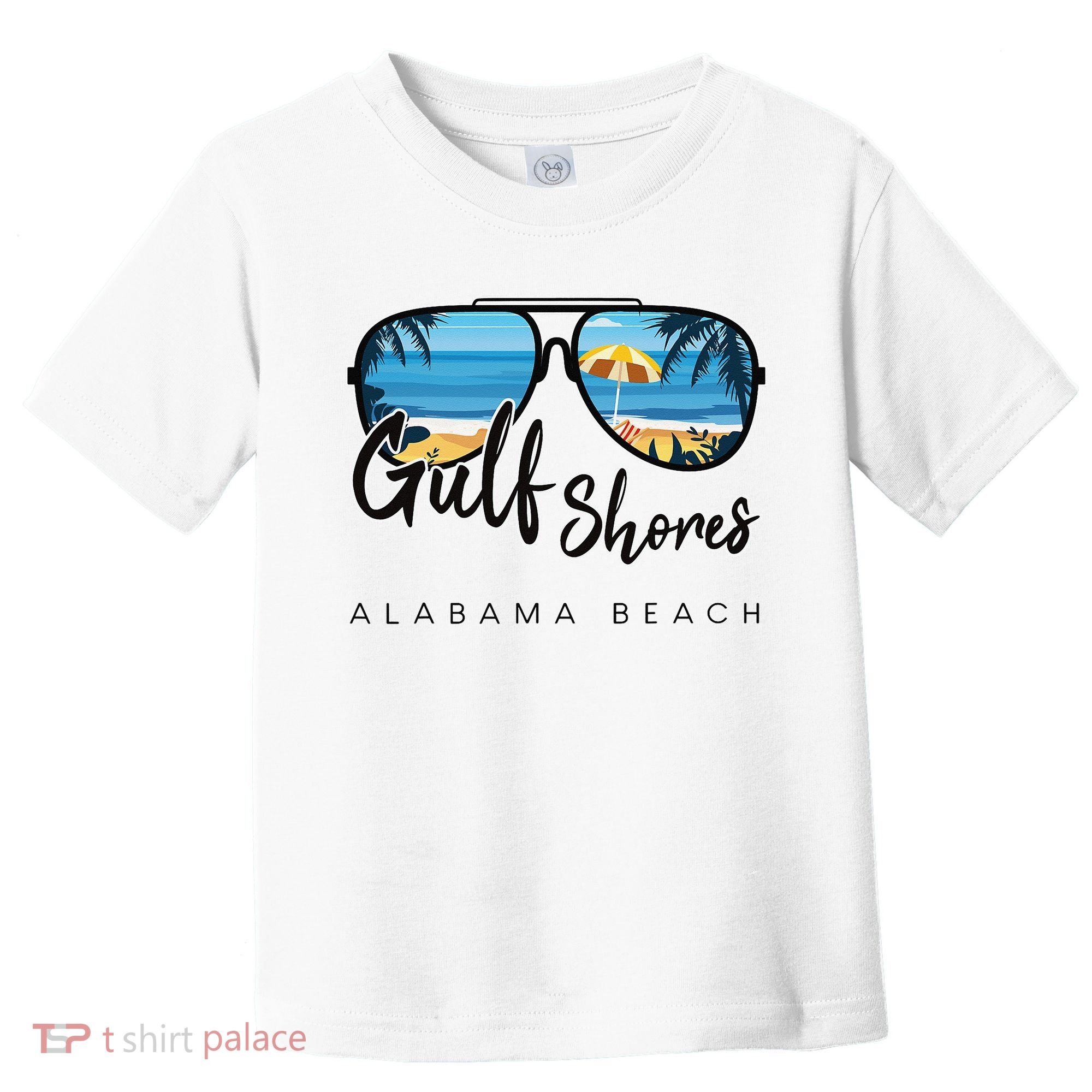 Gulf Shores Alabama Palm Tree Sunglasses Souvenir Toddler T-Shirt