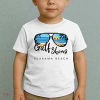 Gulf Shores Alabama Palm Tree Sunglasses Souvenir Toddler T-Shirt thumb 2