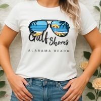 Gulf Shores Alabama Palm Tree Sunglasses Souvenir Women's T-Shirt thumb 2