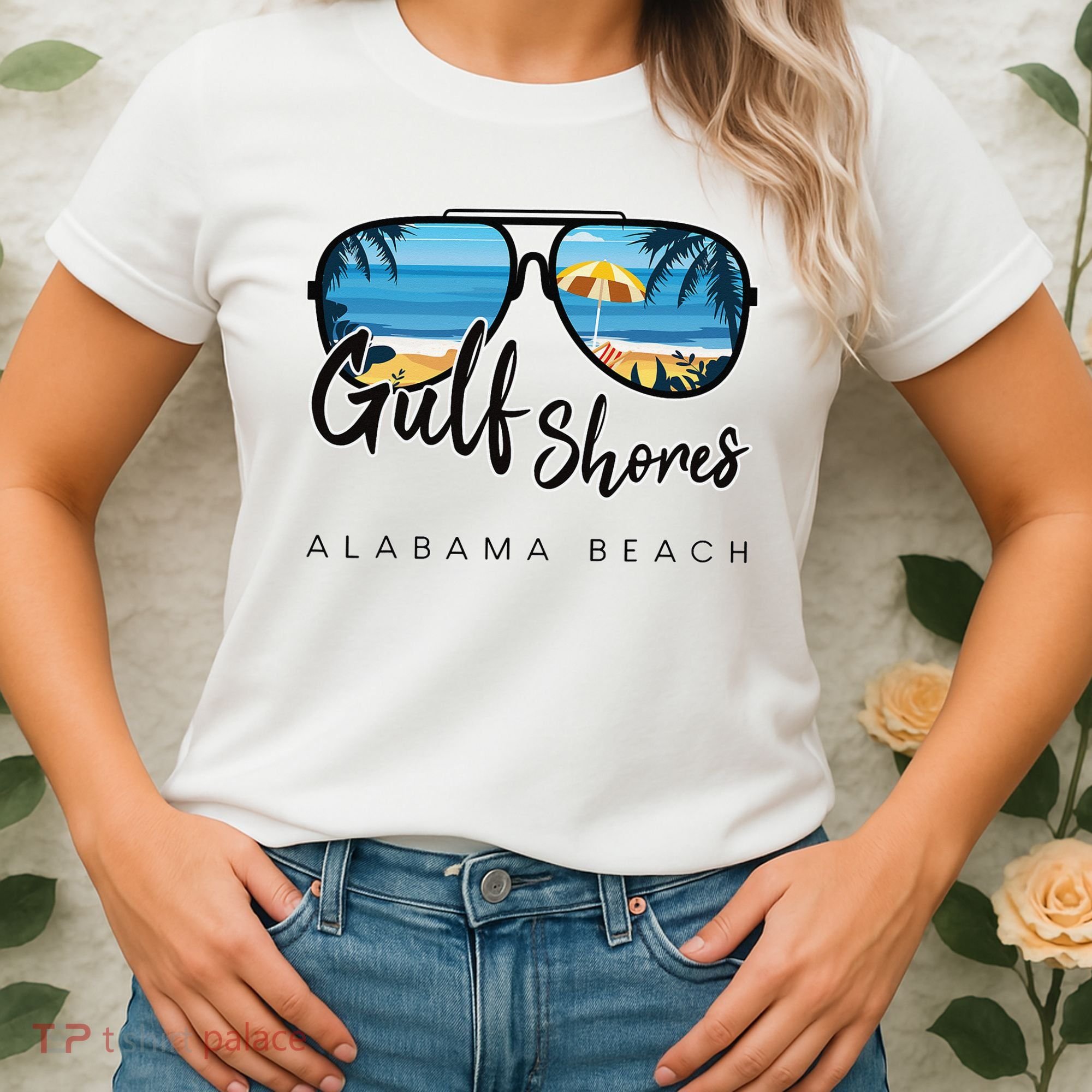 Gulf Shores Alabama Palm Tree Sunglasses Souvenir Women's T-Shirt