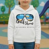 Gulf Shores Alabama Palm Tree Sunglasses Souvenir Kids Hoodie thumb 3
