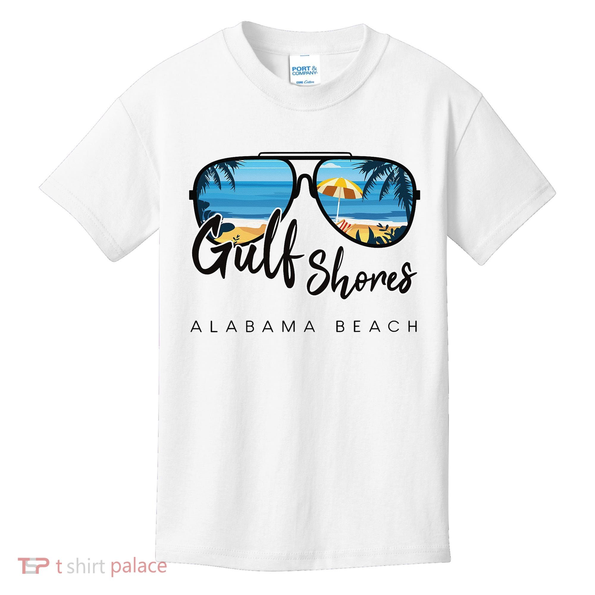Gulf Shores Alabama Palm Tree Sunglasses Souvenir Kids T-Shirt