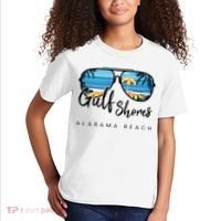 Gulf Shores Alabama Palm Tree Sunglasses Souvenir Kids T-Shirt thumb 2