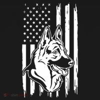 German Shepherd American Flag Pets Animals K9s Service Dogs Women's Hoodie thumb 2