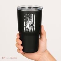 German Shepherd American Flag Pets Animals K9s Service Dogs Tumbler thumb 2