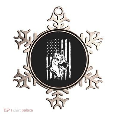 German Shepherd American Flag Pets Animals K9s Service Dogs Ornament