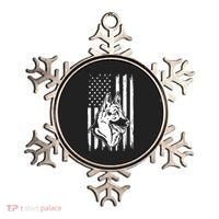 German Shepherd American Flag Pets Animals K9s Service Dogs Ornament thumb 0