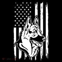 German Shepherd American Flag Pets Animals K9s Service Dogs Women's Tank Top thumb 5