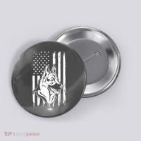 German Shepherd American Flag Pets Animals K9s Service Dogs Button thumb 0