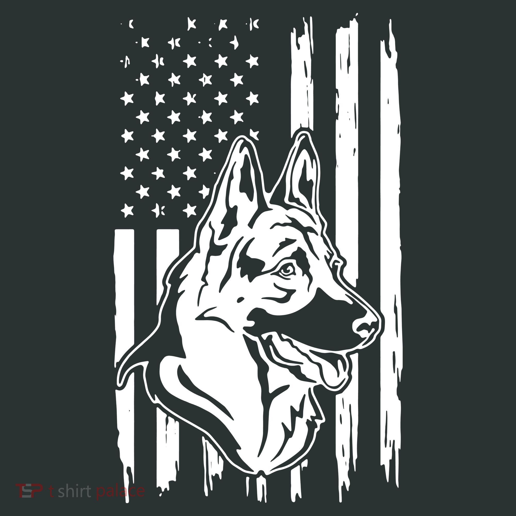 German Shepherd American Flag Pets Animals K9s Service Dogs Tote Bag