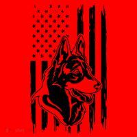German Shepherd American Flag Pets Animals K9s Service Dogs Santa Hat thumb 1