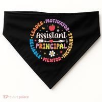 Groovy School Assistant Principal Teacher Appreciation USA-Made Doggie Bandana thumb 0