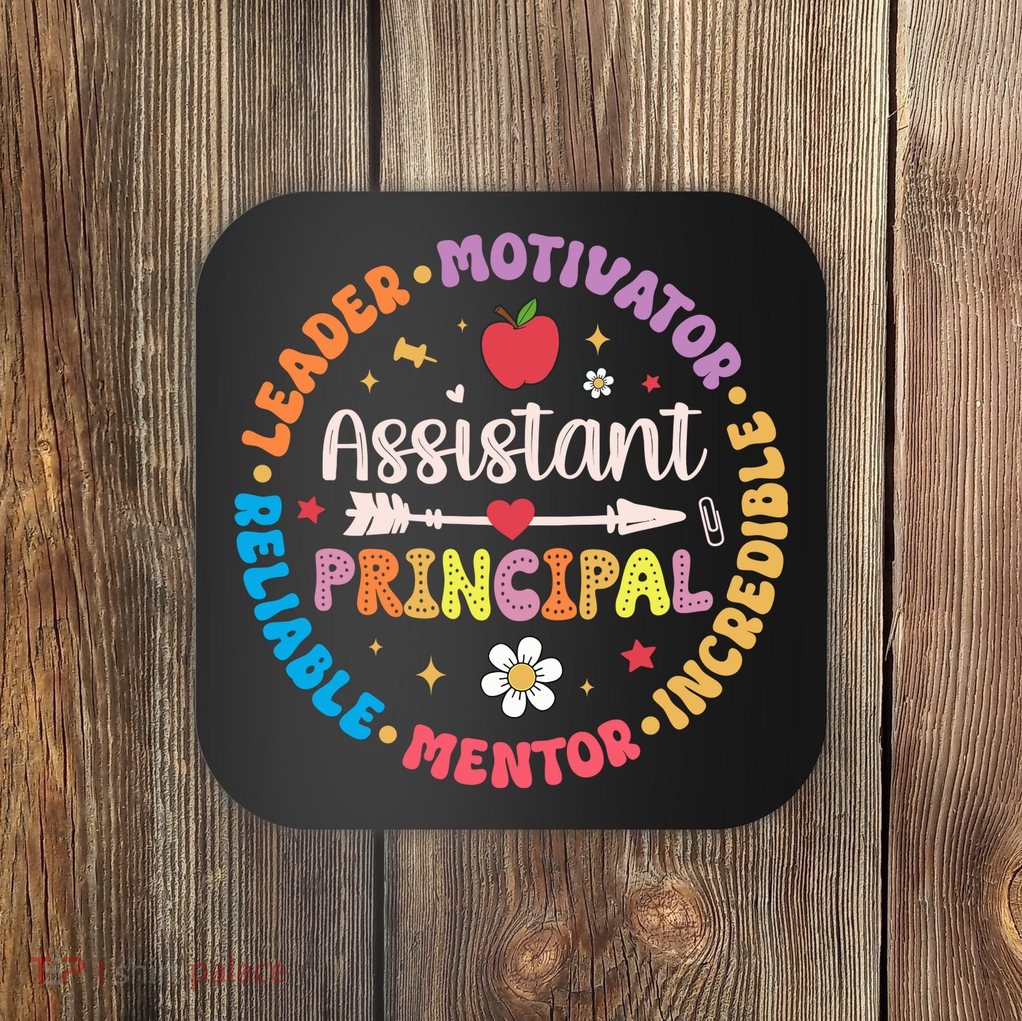 Groovy School Assistant Principal Teacher Appreciation Coaster