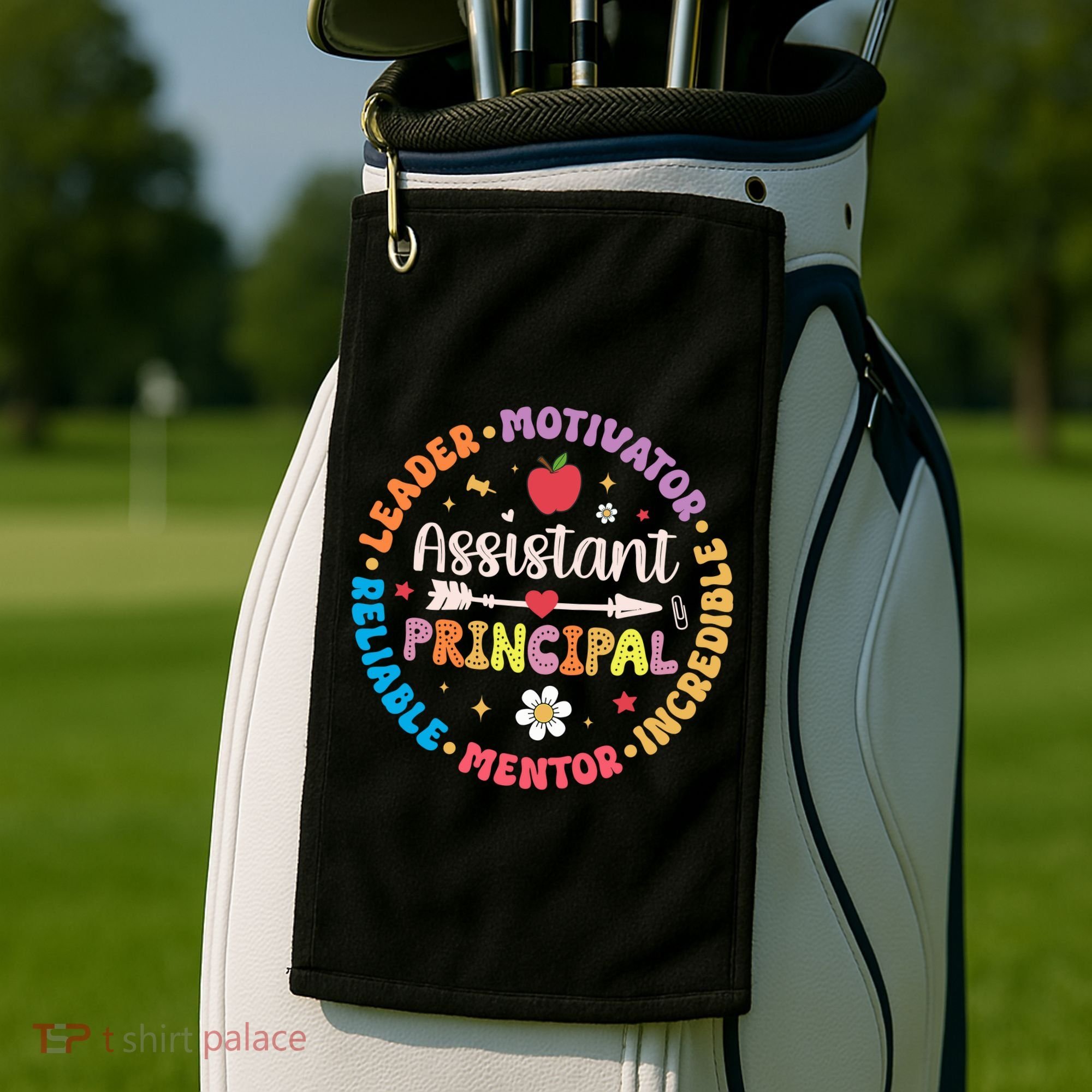 Groovy School Assistant Principal Teacher Appreciation Golf Towel