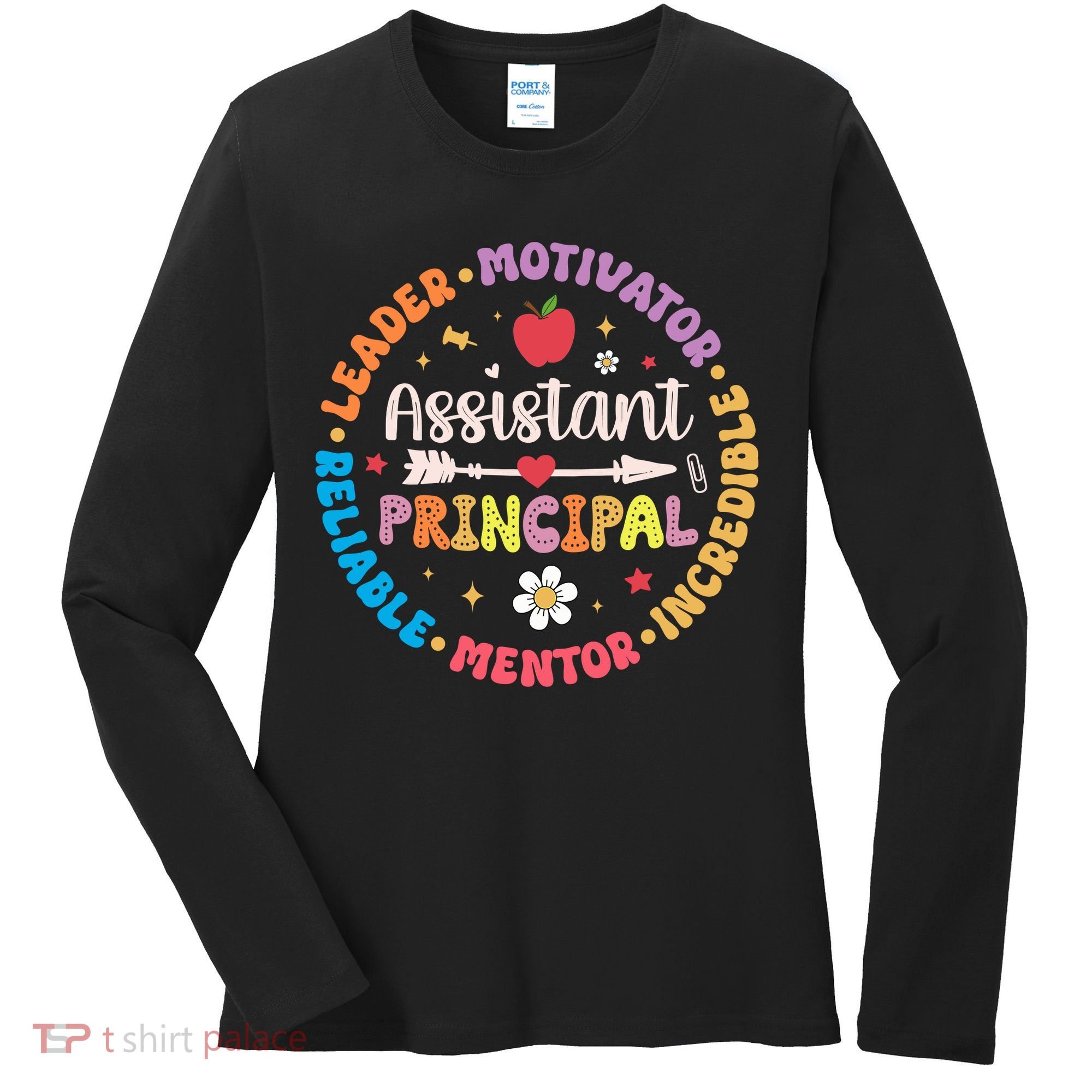 Groovy School Assistant Principal Teacher Appreciation Women's Long Sleeve Shirt