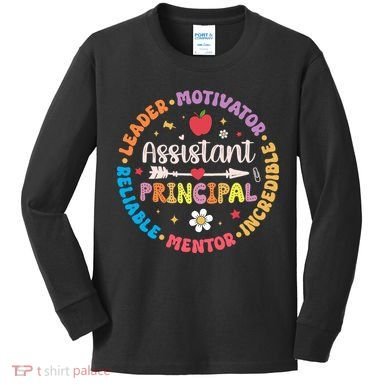 Groovy School Assistant Principal Teacher Appreciation Kids Long Sleeve Shirt
