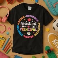 Groovy School Assistant Principal Teacher Appreciation Kids T-Shirt thumb 3