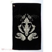 Goth Skulls & Bones Vulture Culture Taxidermy Gothic Golf Towel thumb 0