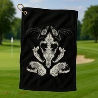 Goth Skulls & Bones Vulture Culture Taxidermy Gothic Golf Towel thumb 1