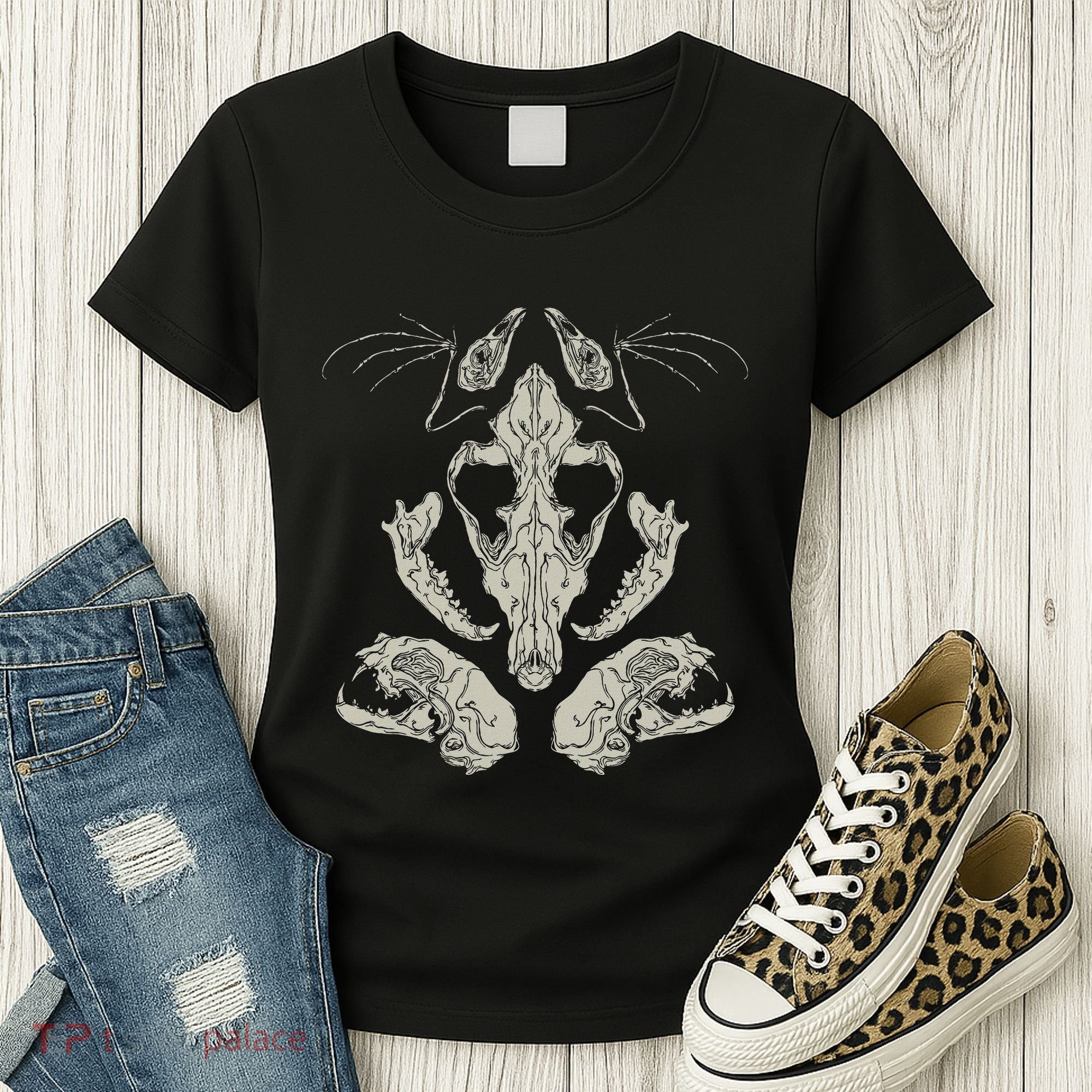 Goth Skulls & Bones Vulture Culture Taxidermy Gothic Women's T-Shirt