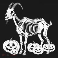 Goat Skeleton Birthday Halloweens Wo Backpack thumb 2