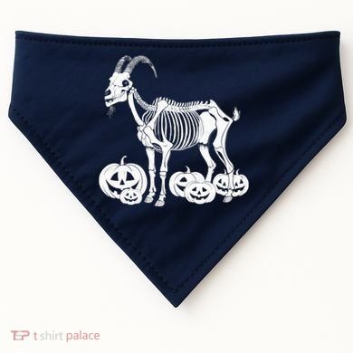 Goat Skeleton Birthday Halloweens Wo USA-Made Doggie Bandana