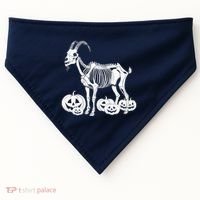 Goat Skeleton Birthday Halloweens Wo USA-Made Doggie Bandana thumb 0