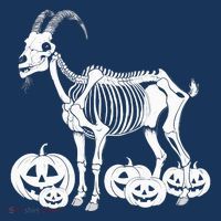 Goat Skeleton Birthday Halloweens Wo Long Sleeve Shirt thumb 2