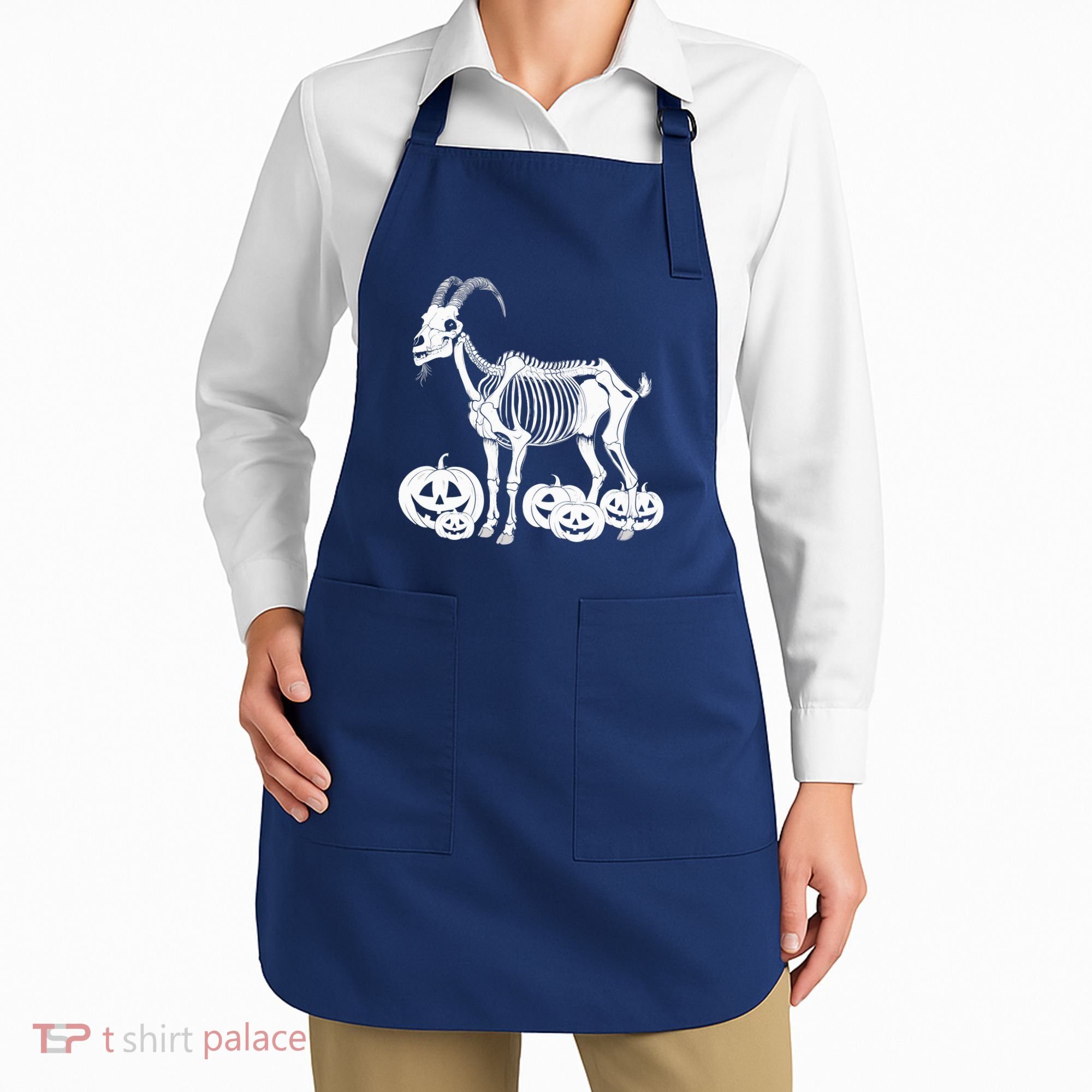 Goat Skeleton Birthday Halloweens Wo Apron