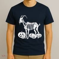 Goat Skeleton Birthday Halloweens Wo T-Shirt thumb 3