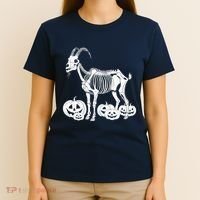 Goat Skeleton Birthday Halloweens Wo T-Shirt thumb 4