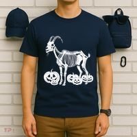 Goat Skeleton Birthday Halloweens Wo T-Shirt thumb 6