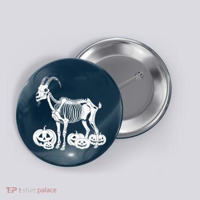 Goat Skeleton Birthday Halloweens Wo Button