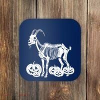 Goat Skeleton Birthday Halloweens Wo Coaster thumb 0