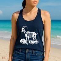 Goat Skeleton Birthday Halloweens Wo Women's Tank Top thumb 2