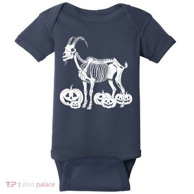 Goat Skeleton Birthday Halloweens Wo Baby Bodysuit