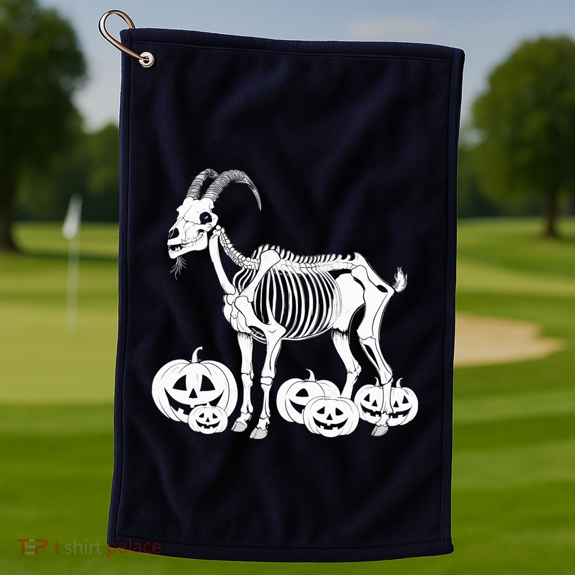 Goat Skeleton Birthday Halloweens Wo Golf Towel