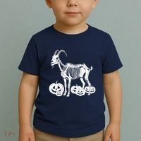 Goat Skeleton Birthday Halloweens Wo Toddler T-Shirt thumb 2