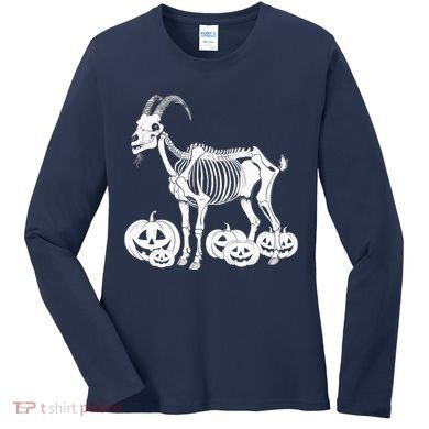 Goat Skeleton Birthday Halloweens Wo Women's Long Sleeve Shirt