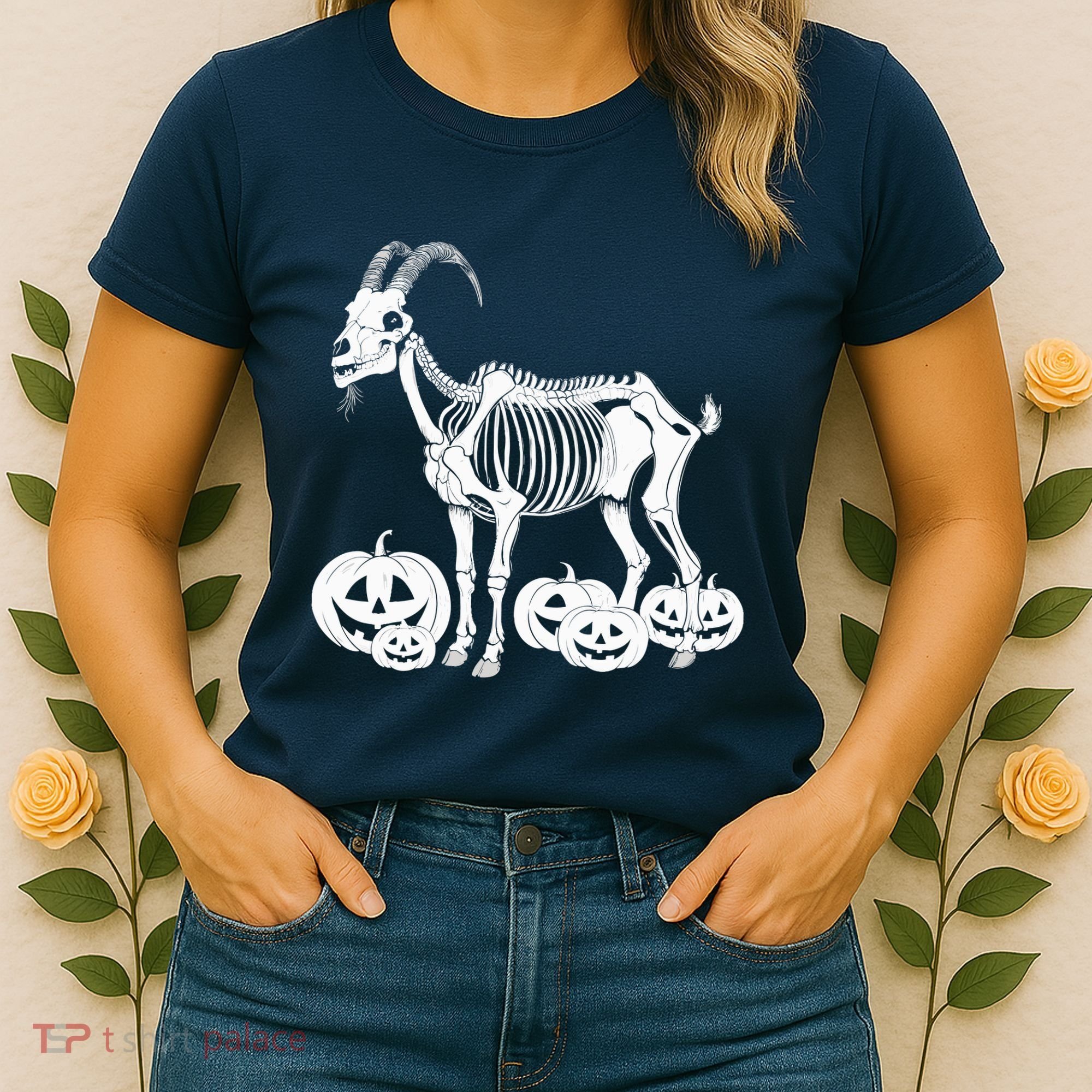 Goat Skeleton Birthday Halloweens Wo Women's T-Shirt
