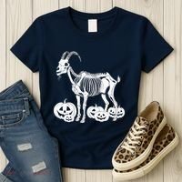 Goat Skeleton Birthday Halloweens Wo Women's T-Shirt thumb 3