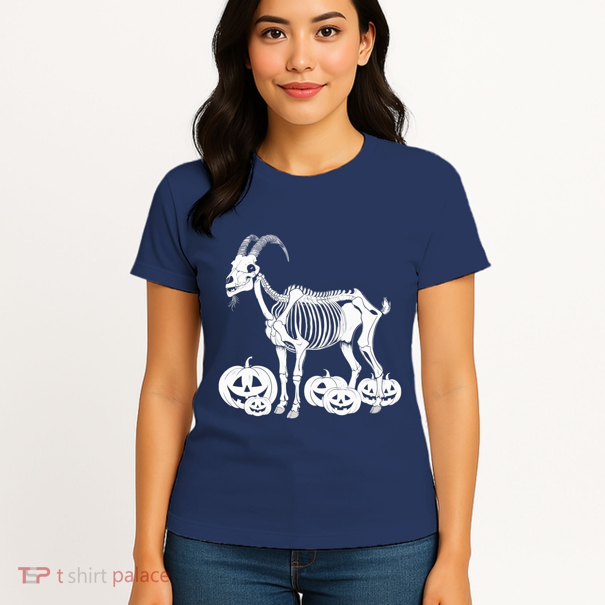 Goat Skeleton Birthday Halloweens Wo Women's T-Shirt