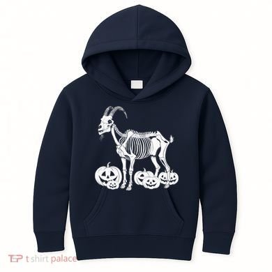 Goat Skeleton Birthday Halloweens Wo Kids Hoodie