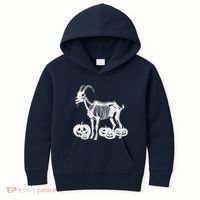 Goat Skeleton Birthday Halloweens Wo Kids Hoodie thumb 0