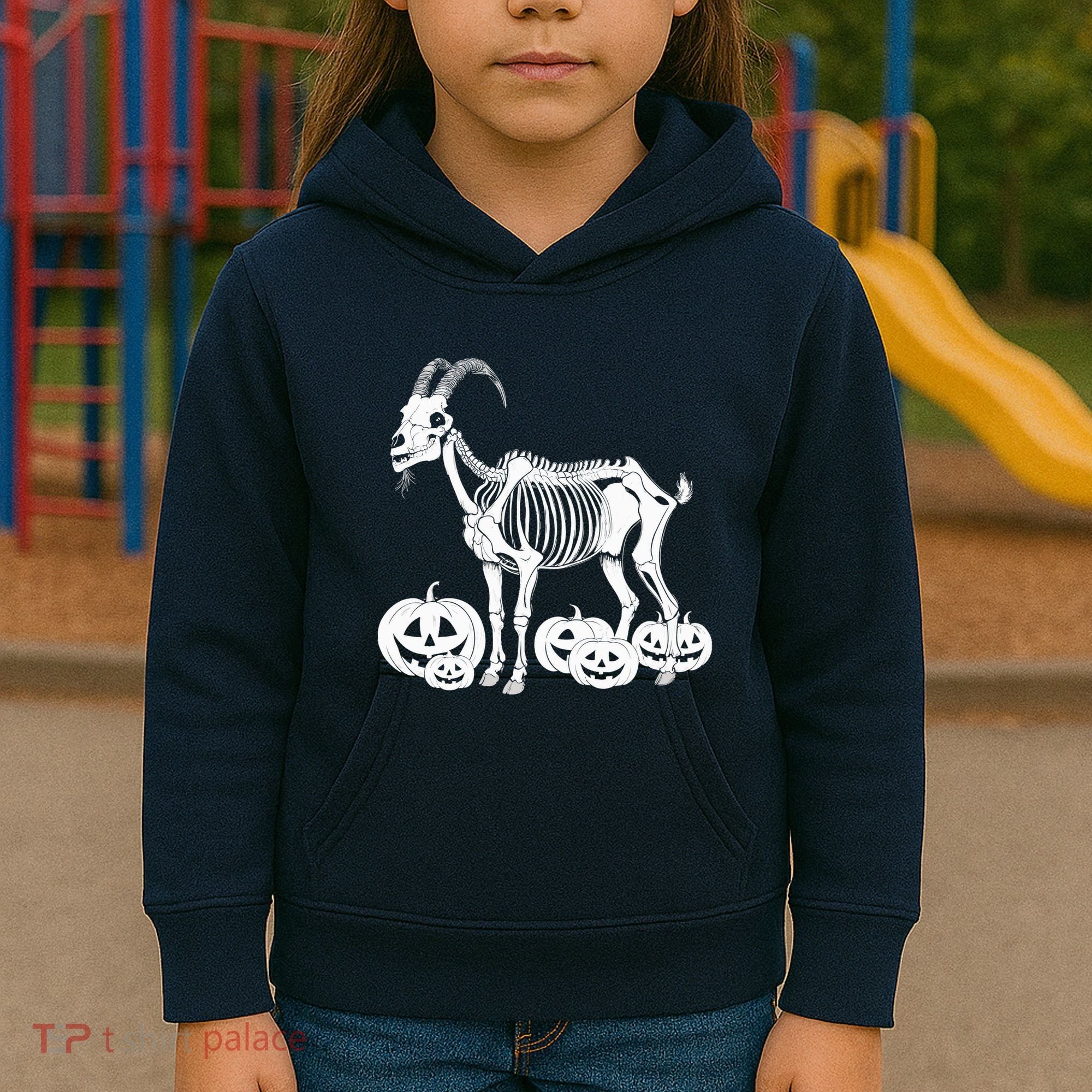 Goat Skeleton Birthday Halloweens Wo Kids Hoodie